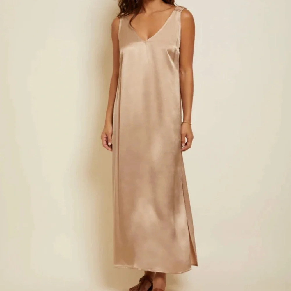 Nation LTD Erika Dress W/Elastic Detail, NWT, Cafe Au Lait, Medium - Picture 4 of 9